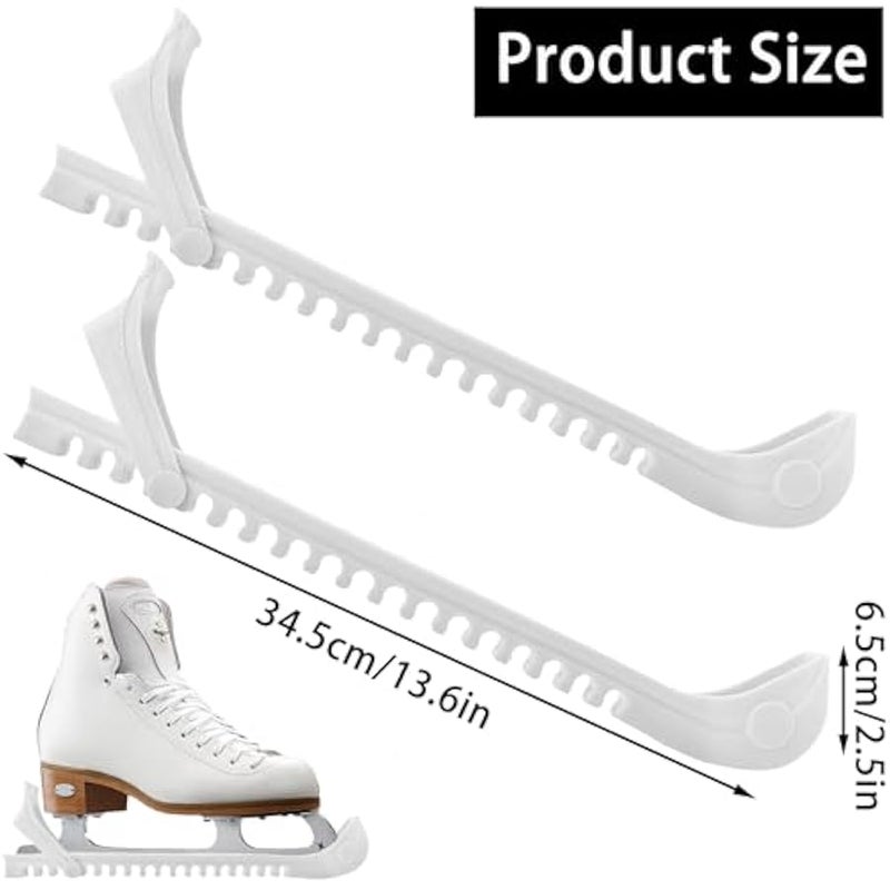 Ice Skate Guards Ice Skate Blade Covers Ice Skating Protector with Adjustable Buckle Ice Hockey Skate Equipment Accessories for Kids Adults Ice Skating, Figure Skates, Hockey - Image 2